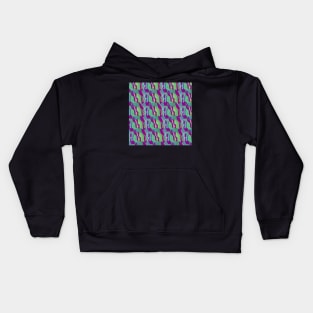 Contemporary Retro Abstract Purple Surface Pattern - Hall of Mirrors Kids Hoodie